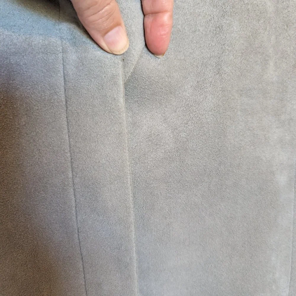 SOLD NEVER WORN 70s Union Label | Duster Coat | ULTRASUEDE | L | GRAY | Wilson's - Picture 4 of 13